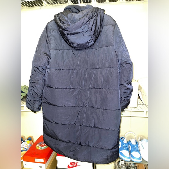 Etage Long Length Puffer Jacket Navy Blue Size 6 - Picture 3 of 7